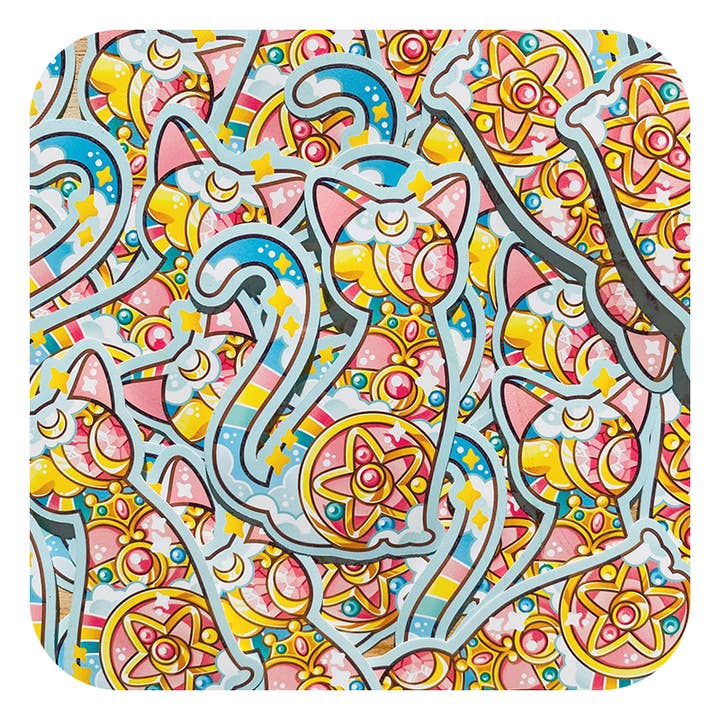 Autocollant brillant imperméable Magical Silhouettes Artemis pour la vente par Gilles Bone Illustrations