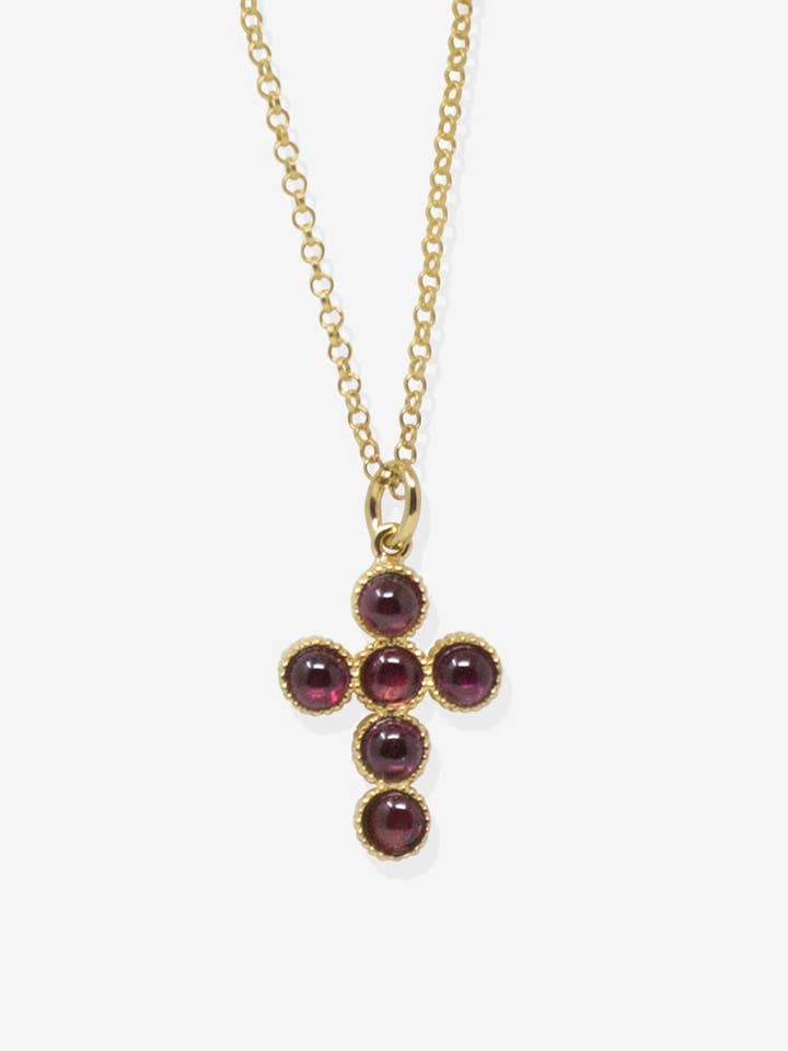 Collana in rodolite placcata oro Hope per la vendita all'ingrosso da parte di Vintouch Jewels