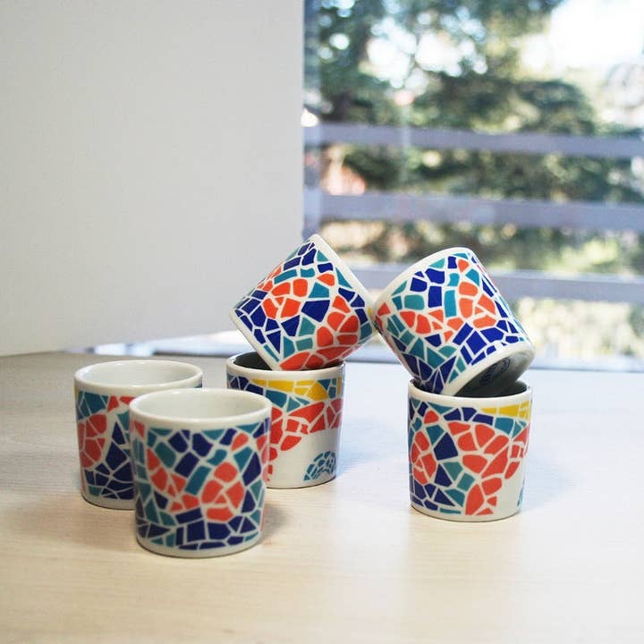 Porcelanas Galos - Venta al por mayor Vaso de chupito - Set de chupito TESELAS