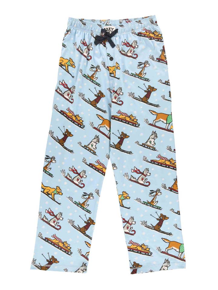 Lazy One - Wholesale Sleepwear Bottom - Men's - Dashing Snow Men's PJ Pants
