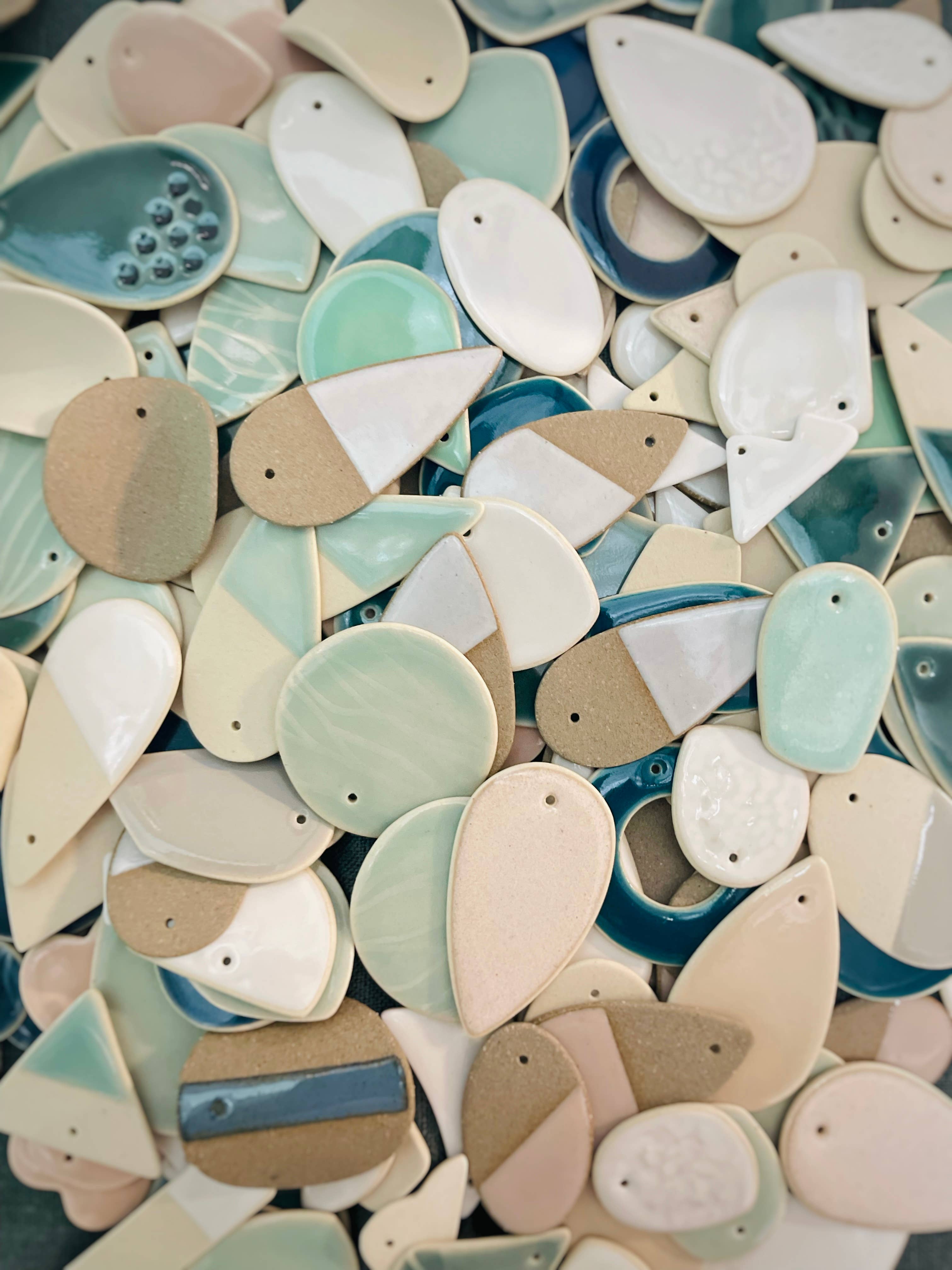 Wishbone Pottery - Wholesale Hoop Earrings - Handcrafted Stoneware Clay Earrings | Variety Pack of 205