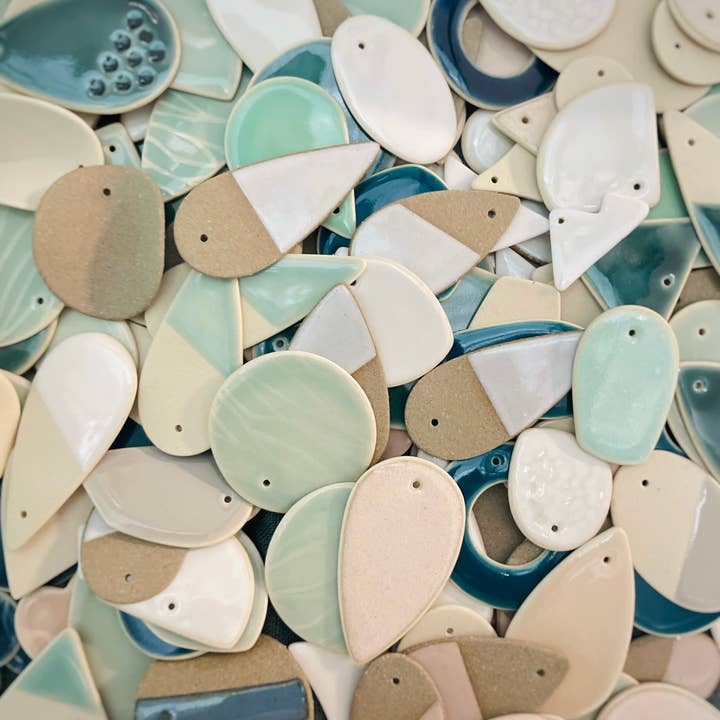 Wishbone Pottery - Wholesale Hoop Earrings - Handcrafted Stoneware Clay Earrings | Variety Pack of 205