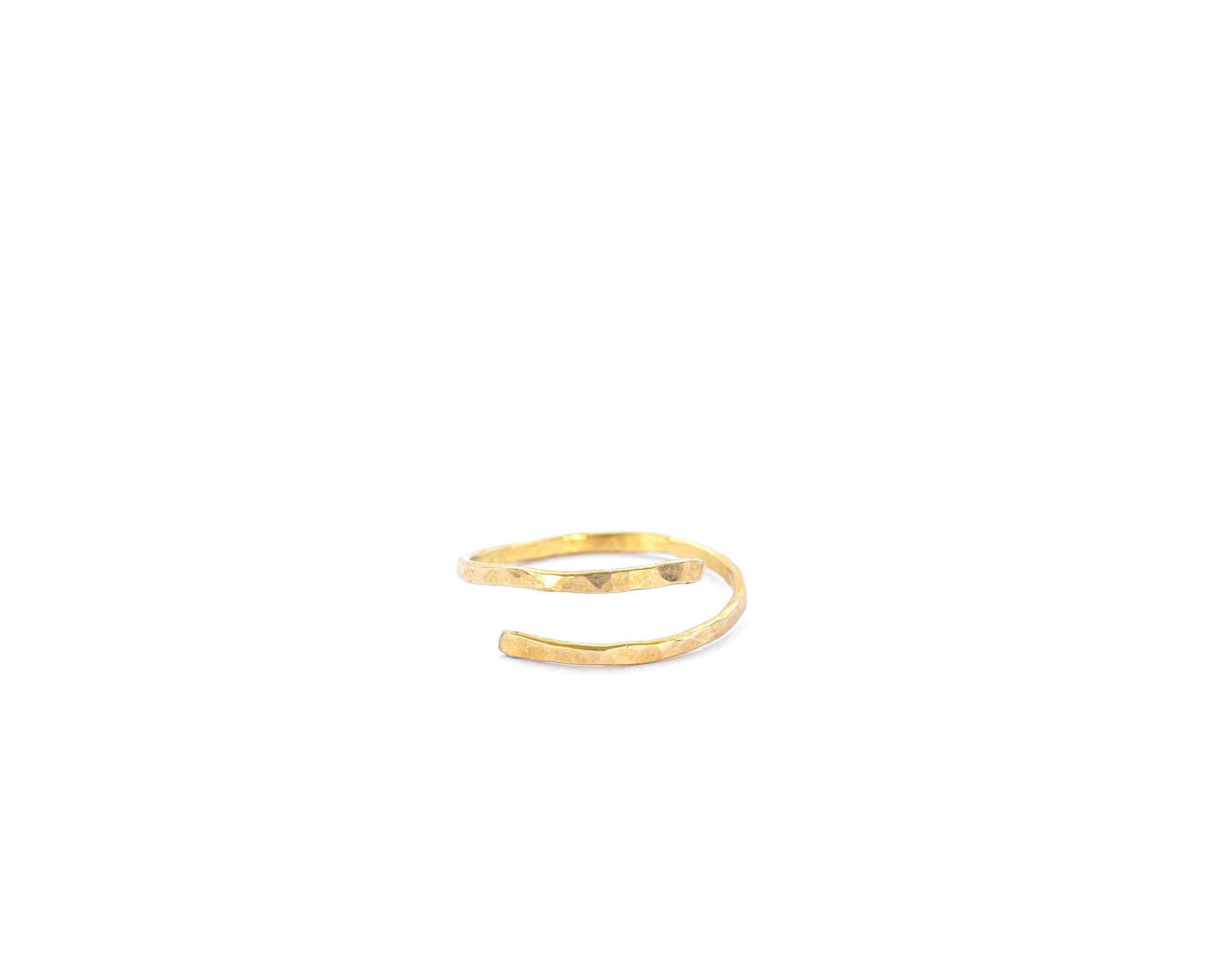 Forai - Wholesale Band/Stacked Ring - Hand-Hammered Wrap Ring in Brass
