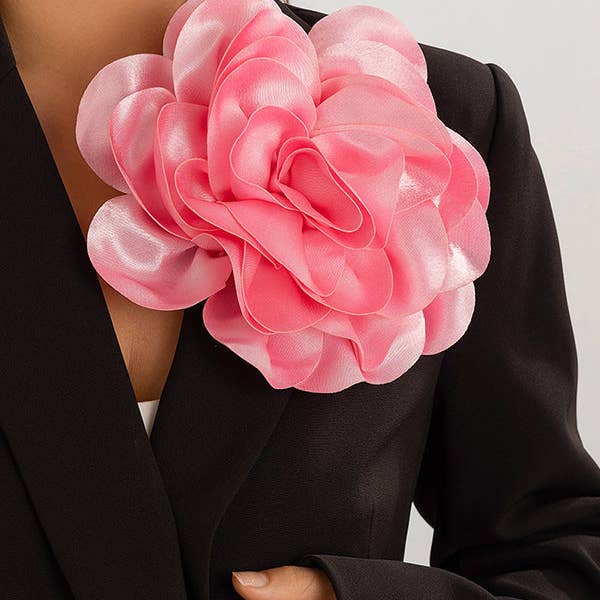 UZ Wholesale Store - Wholesale Brooch - Flower Shape Solid Color Brooch Accessories