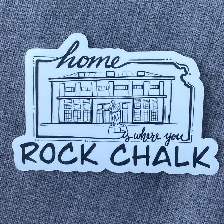 Something Beautiful - Vente Autocollant - Autocollant pour croquis de maison de campagne ROCK CHALK1