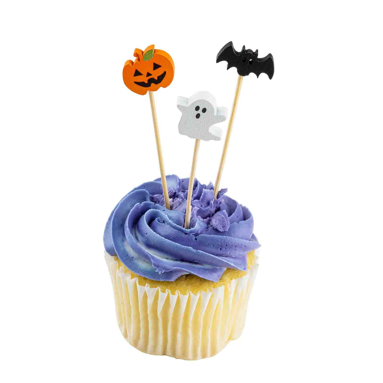 TableCraft Products Company - Wholesale Cake/Cupcake Topper - 4.5" Decorative Picks (Pumpkin, Ghost, & Bat), Pack of 1005