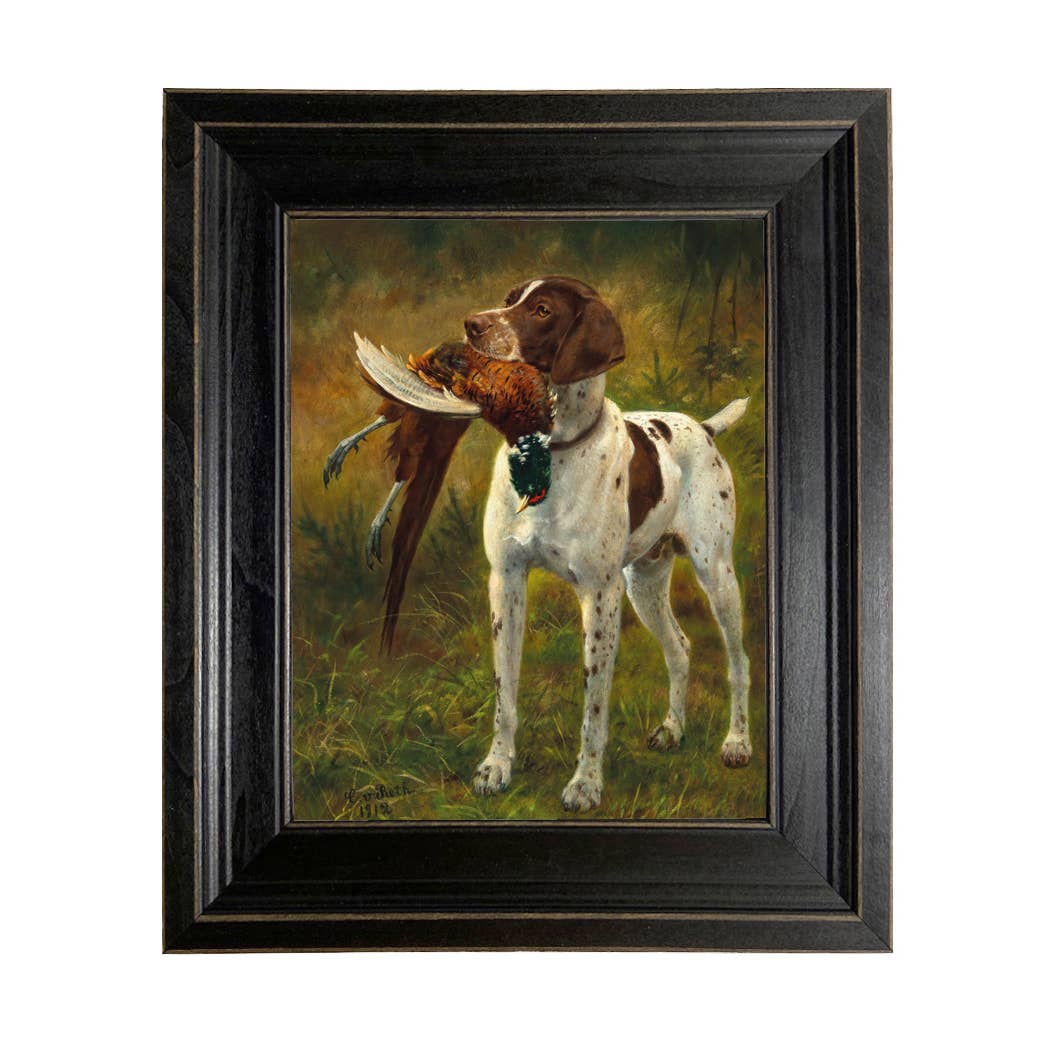 Madison Bay Co. - Historical Home Decor Reproductions – wholesale Wall decor – Kids & Baby – English Pointer with Pheasant Painting Print on Canvas0