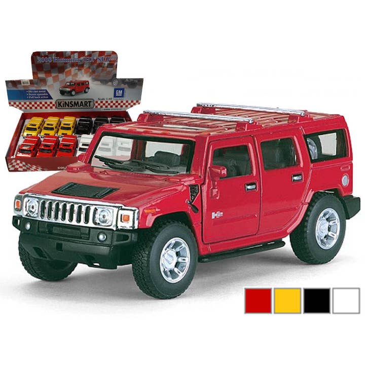 Voiture SUV moulée sous pression HUMMER H2 2008 pour la vente par Luna Die-cast Cars