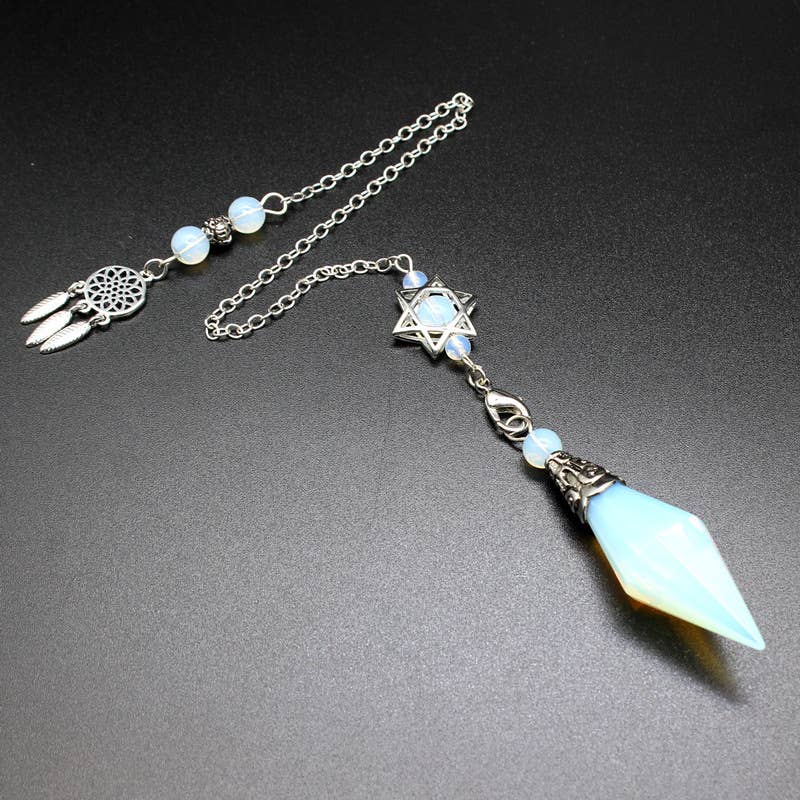 Gemcohub - Vente Attrape-rêve - Pendentif attrape-rêves à pendule double diamant0