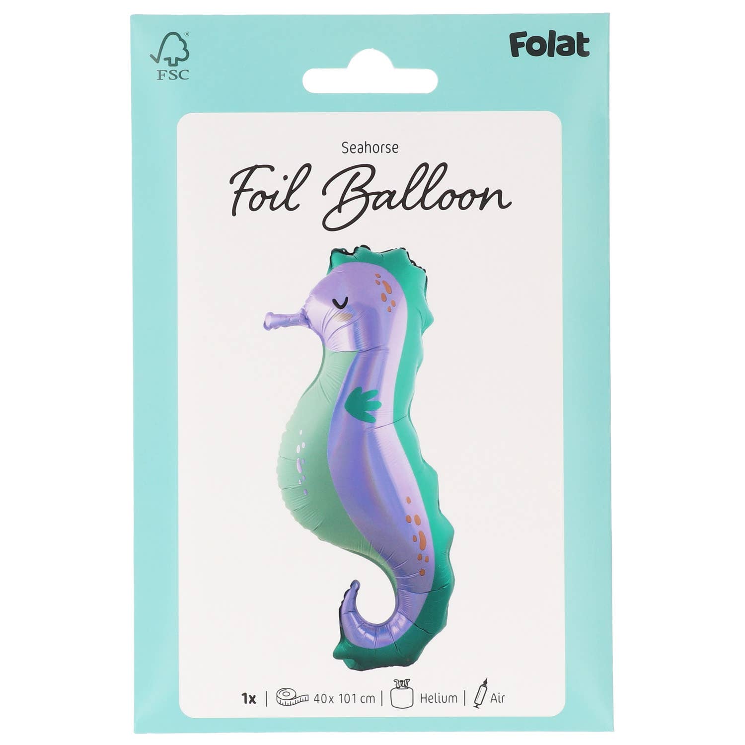 Folat BV – Balão por atacado – Balão de Papel Alumínio Formato Cavalo-Marinho - 38 x 100 cm1
