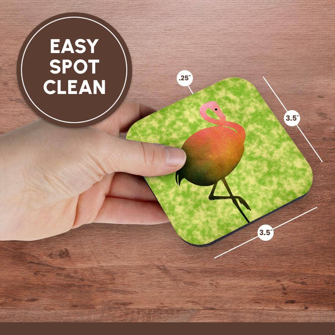 3dRose - Vendita all'ingrosso Sottobicchiere - 3dRose, FLAMANGO - Design Divertente di Fenicottero, Sottobicchiere13