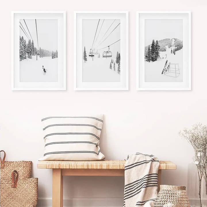 Art Lane - Wholesale Art print - Winter Sport Wall Art Decor. Ski Lodge Print8