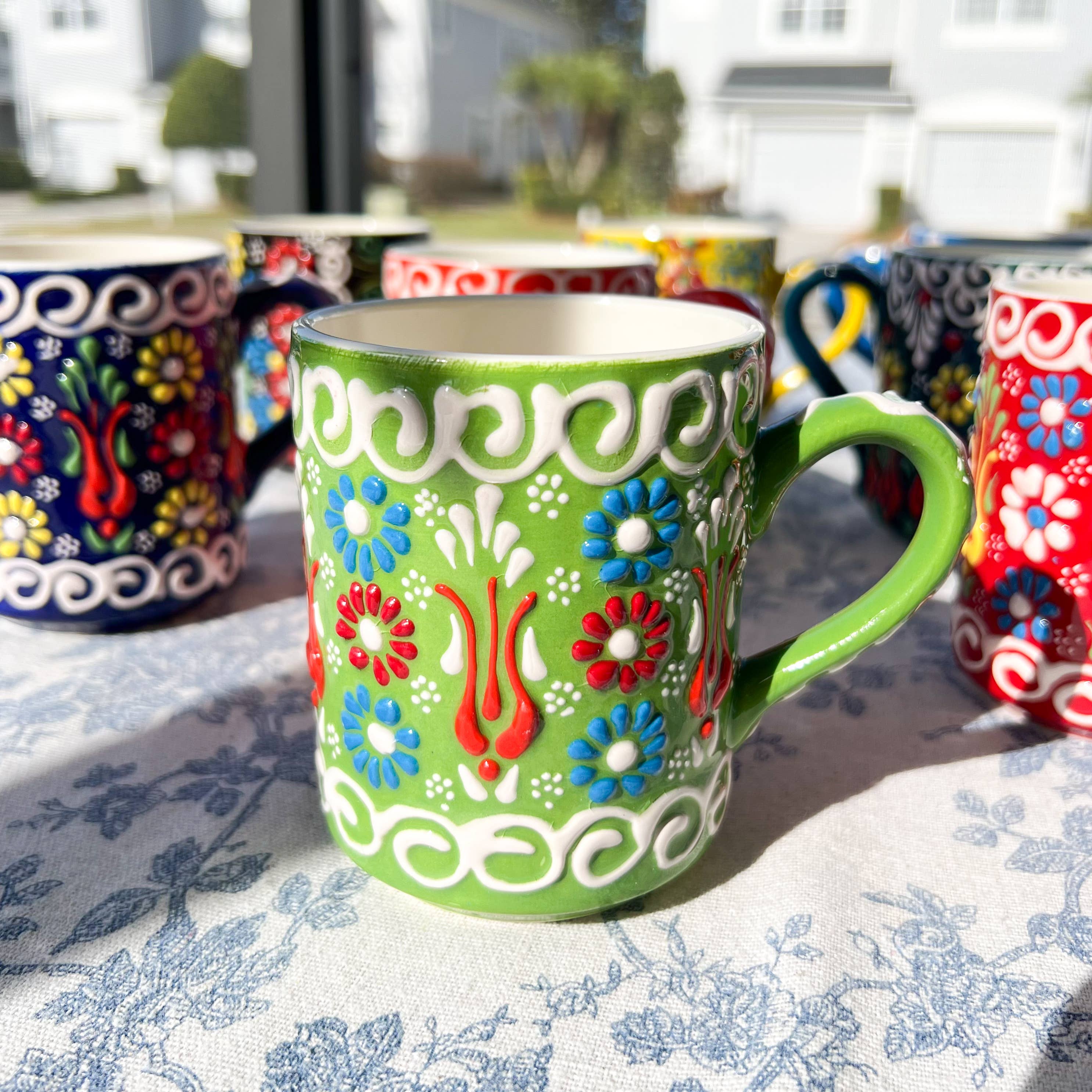 Umays Boho – wholesale Kaffekoppar – Handmålad kaffemugg, keramisk mugg, handgjorda blommiga muggar12