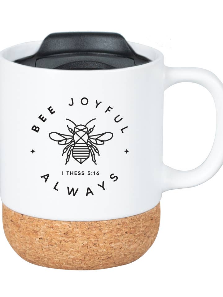 Bee Joyful - Designer Mugs-Cork for wholesale by Dexsa