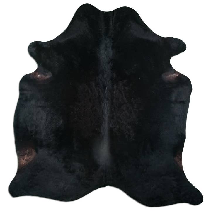 Tapete de pele de vaca - L210 x B200 cm - castanho escuro preto por atacado de Livarto UG (haftungsbeschränkt)