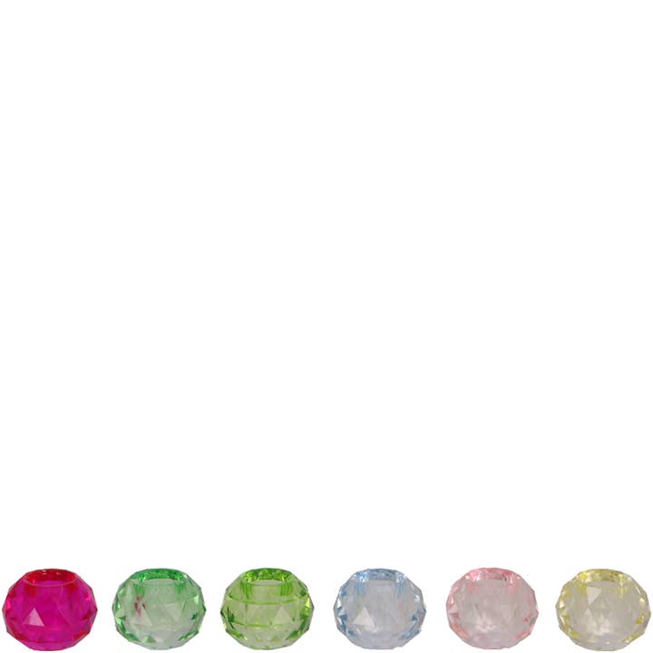 Bougeoir en verre Meina, 6 couleurs, D5H3,5 cm, Multicolore pour la vente par Vosteen