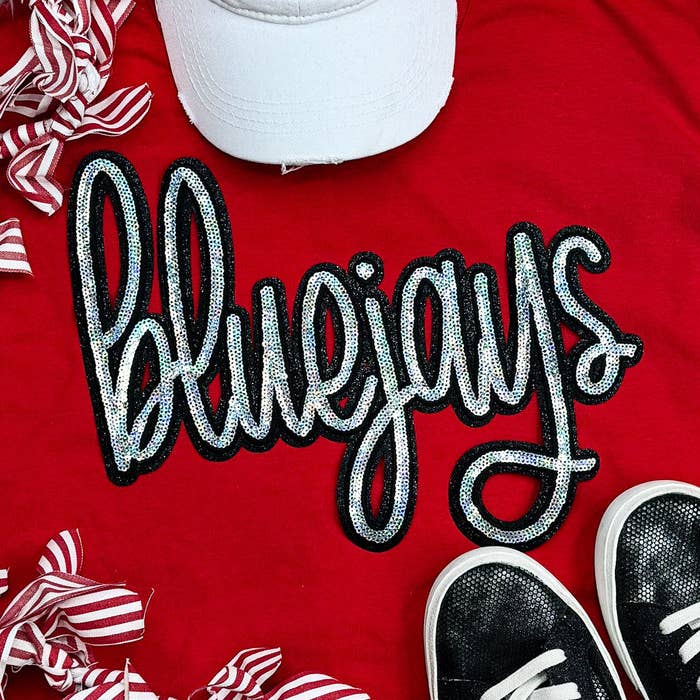 Bluejays Sequin Patch for wholesale by Trendy Transfers