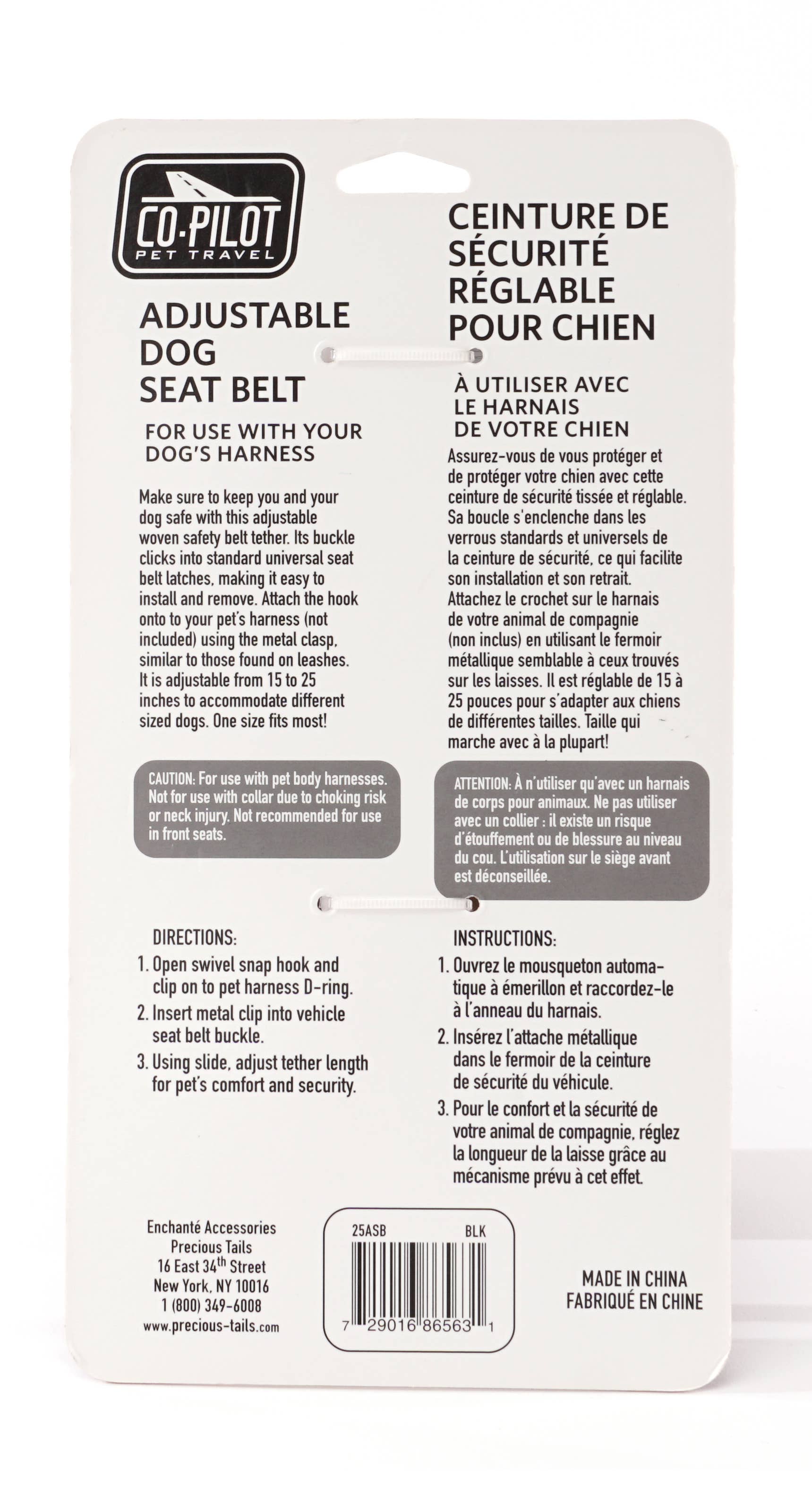 Precious Tails - Wholesale Pet Leash - Dog - Precious Tails Co-Pilot Adjustable Dog Seat Belt8