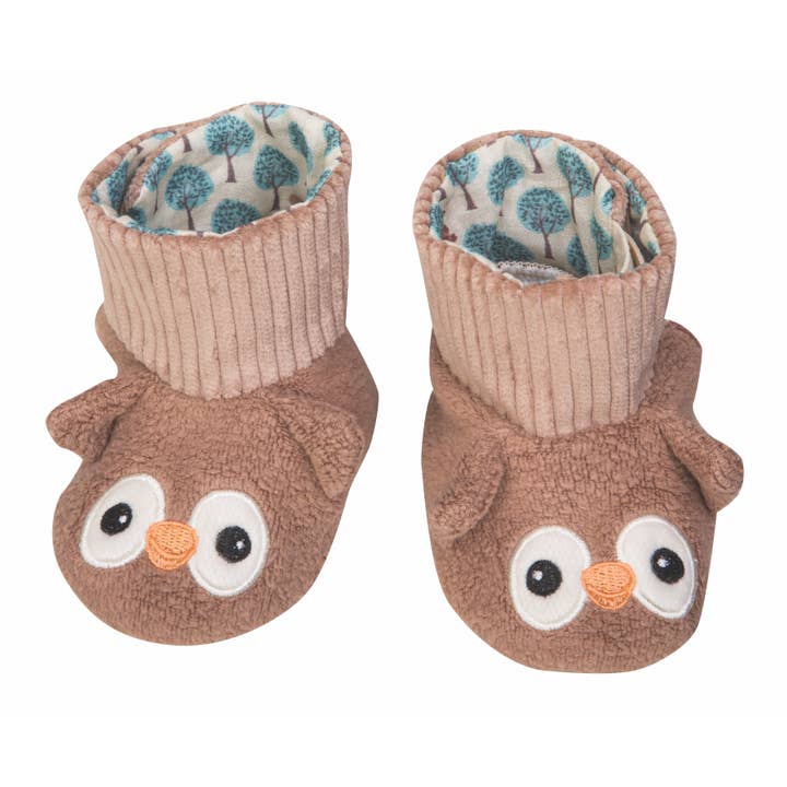 Booties - Owl 3-9 mos for wholesale by Apple Park