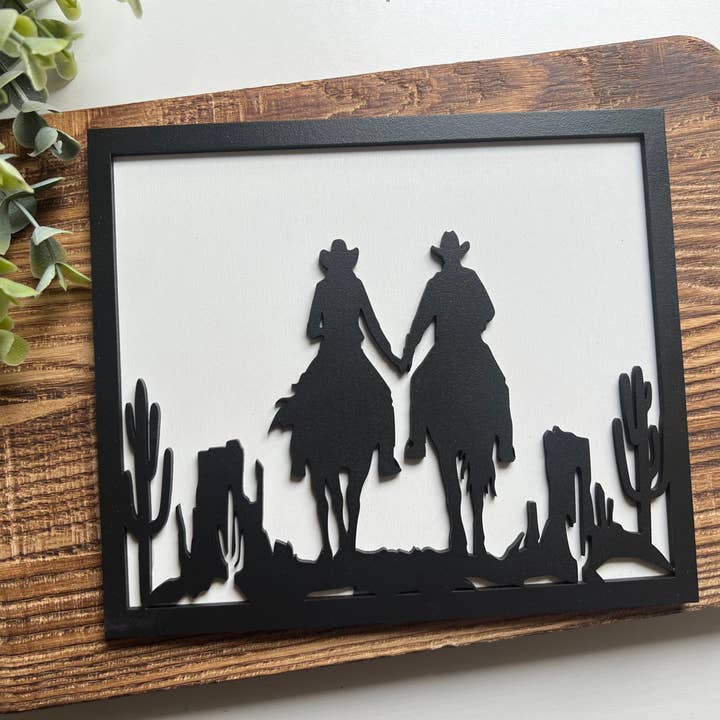 Cowboys sign, cowboys, western sign, cactus for wholesale by Davenport Lane