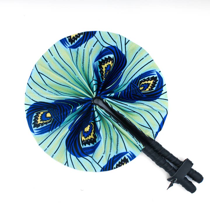 Ventaglio pieghevole - Pavone blu per la vendita all'ingrosso da parte di BijouCREATES