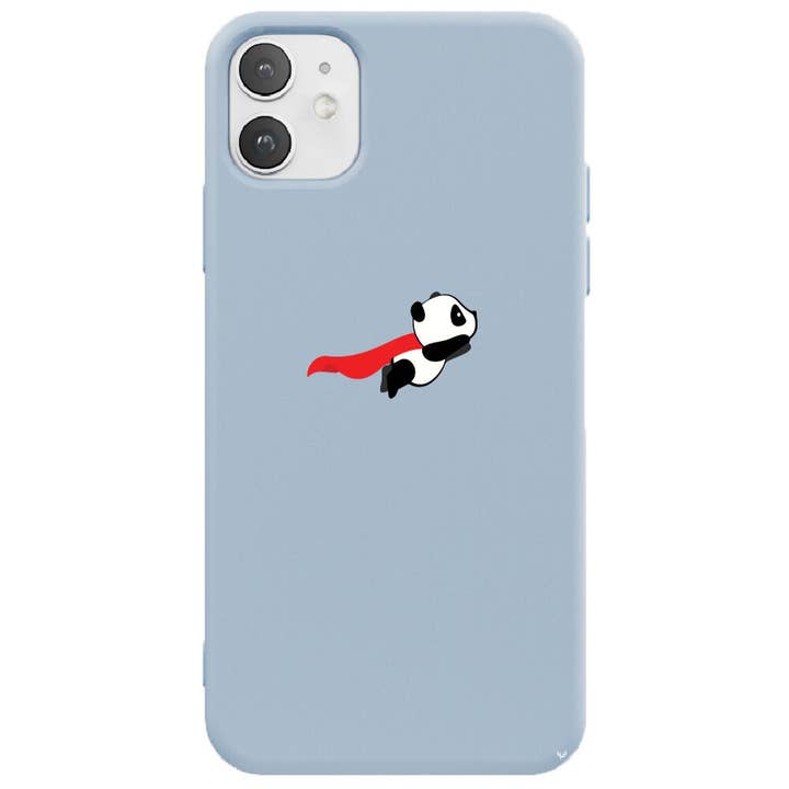Farvet iPhone-etui, blå panda-design for engroshandel hos Deercase