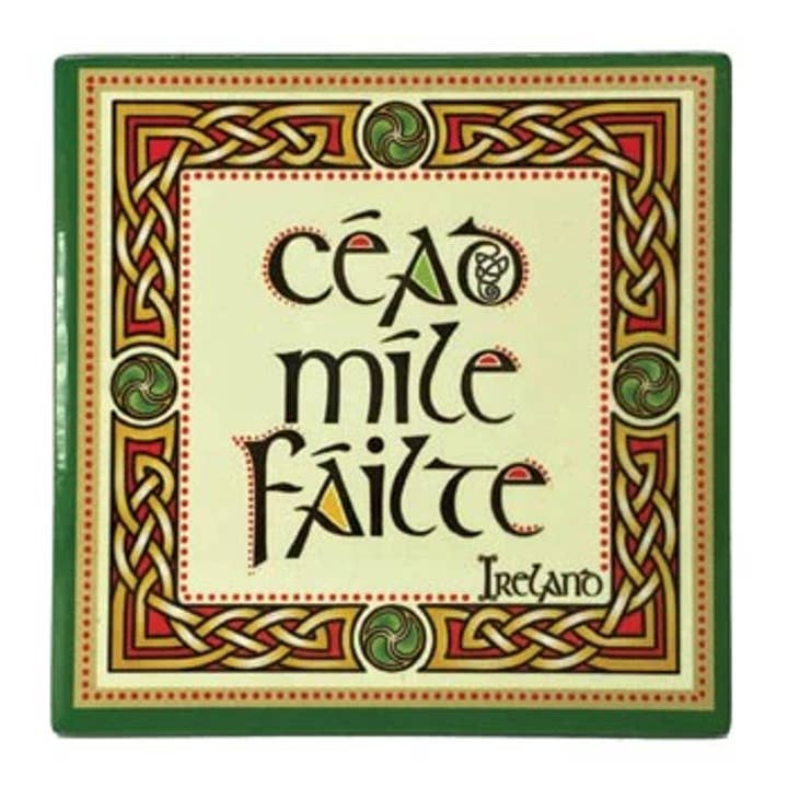 Dublin Gift Company – wholesale Coasters – Ceramic Cead Mile Failte Coaster