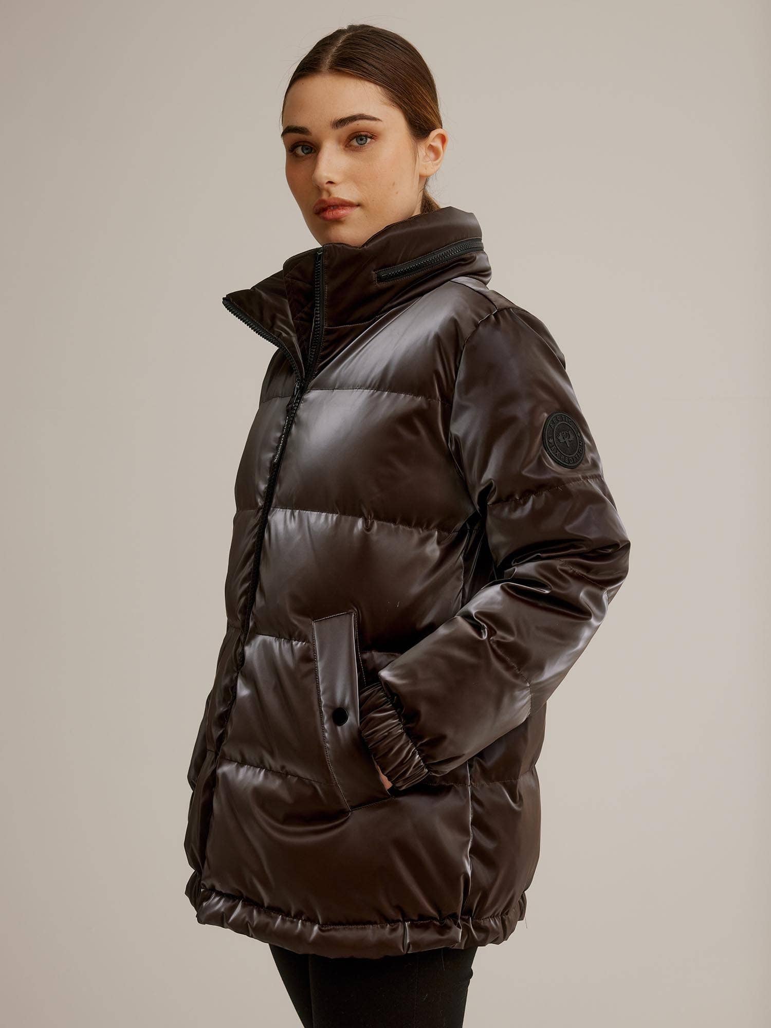 Arctic Expedition - Wholesale Puffer Jacket - Women's - Sarnia Liquid Shine Puffer Jacket10
