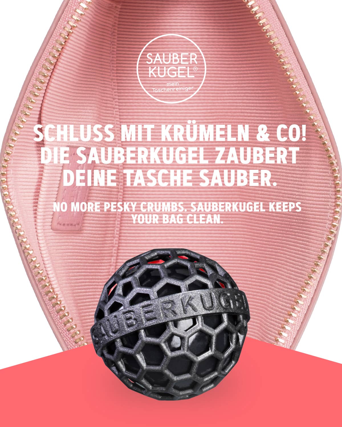 Sauberkugel - No Crumbs GmbH - Wholesale Cleaning Sponge - CLEAN BALL - MY BAG CLEANER - BLACK PEARL2