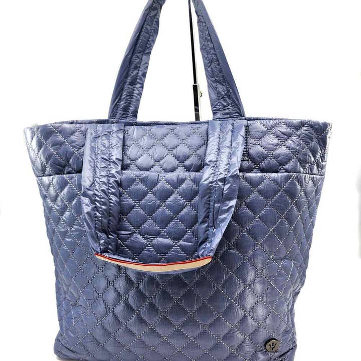Hatzzi - Wholesale Tote Bag - Women's - Large Nylon Quilted Puffer Top Zip Tote8