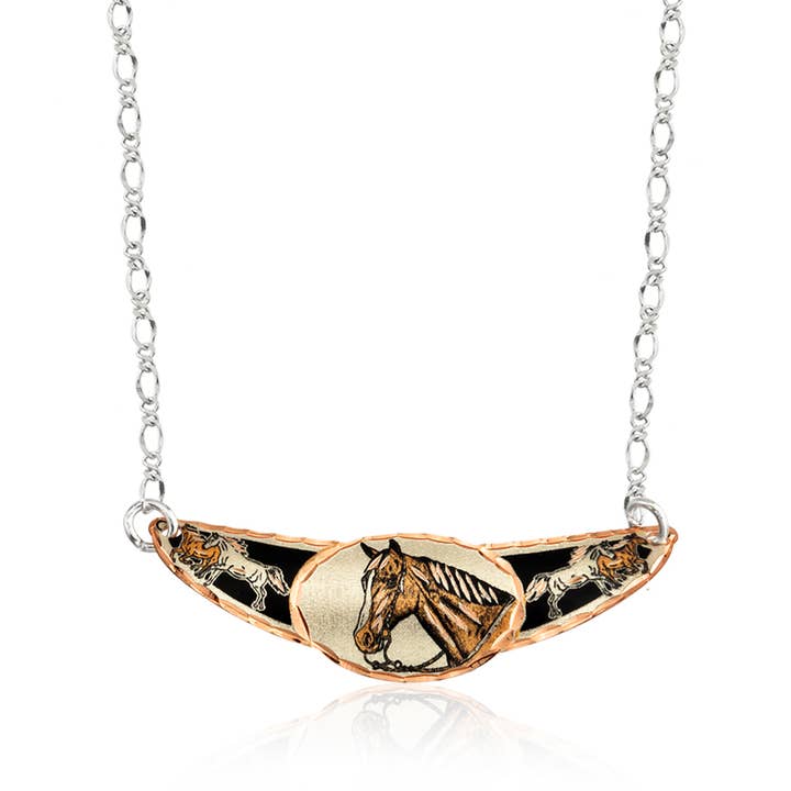 JC 10 Western Horse smyckeschokers för wholesale av COPPER ARTS INC.