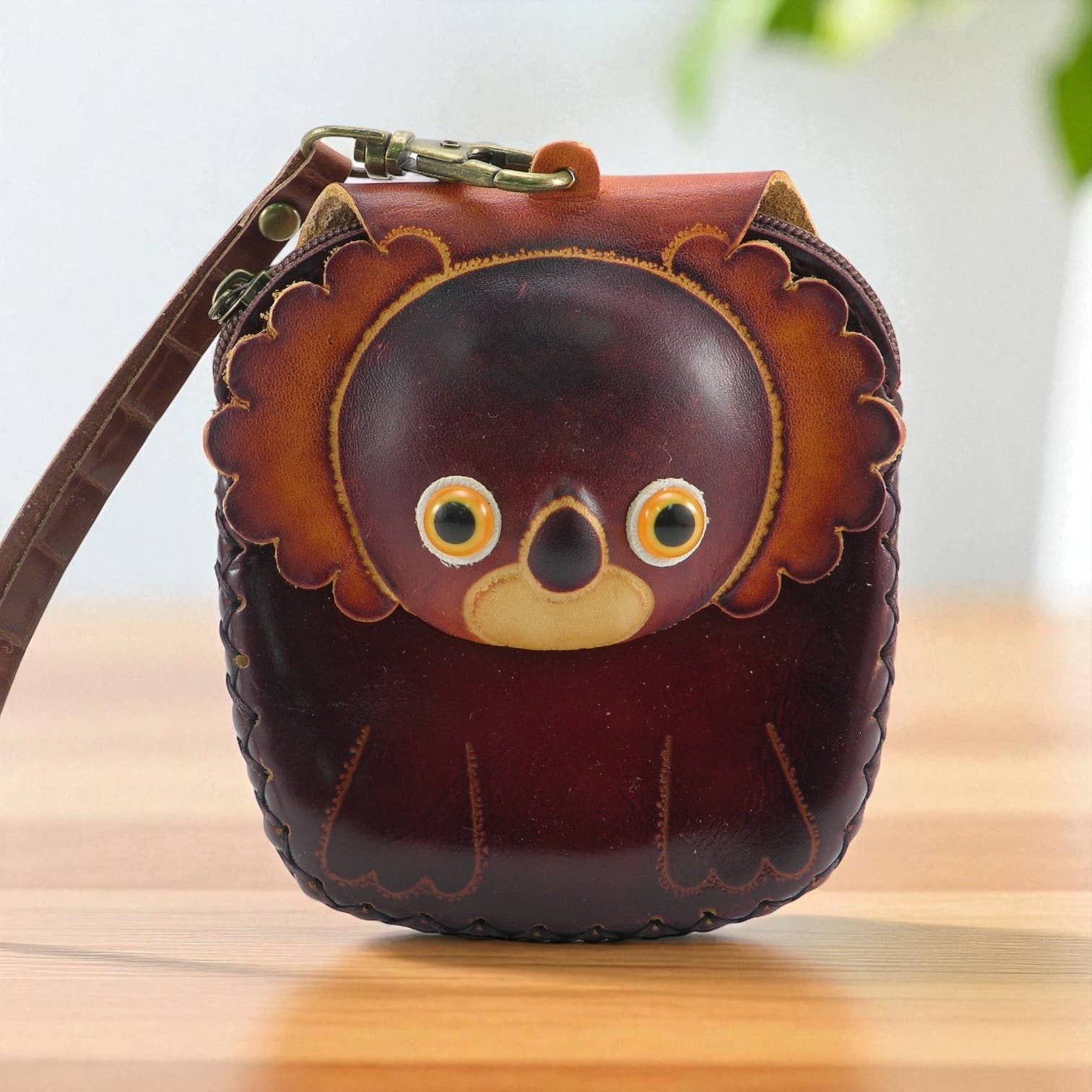 Sunflower Handmade leather inc - Wholesale Wristlet - Handmade leather Koala Bear Wristlet coin purse2