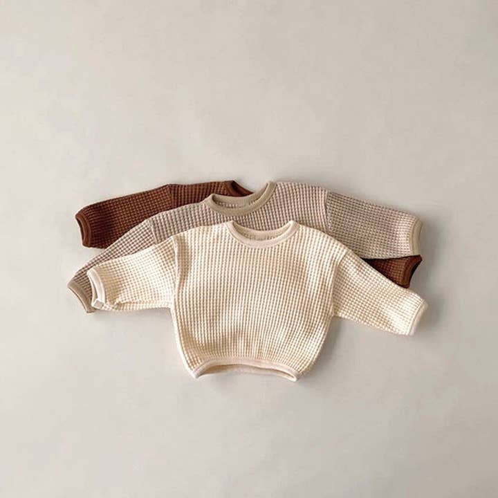 Baby Solid Color Waffle Fabric Long Sleeves Soft Cotton Hoodies and other Purchase Wholesale plain quality hoodies. Free Returns & Net 60 Terms on Faire trending on Faire.