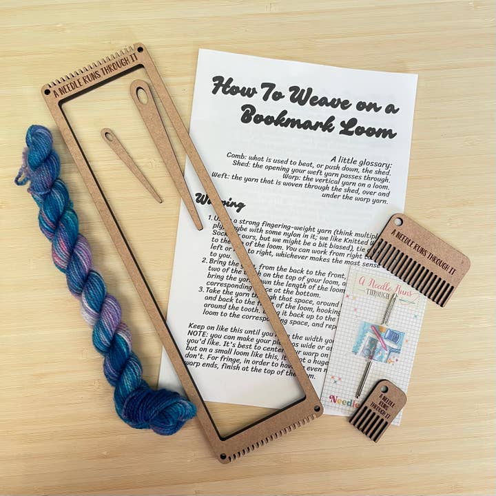 Bookmark/Bracelet Loom kit Small Loom, craft kit weaving for wholesale by A Needle Runs Through It