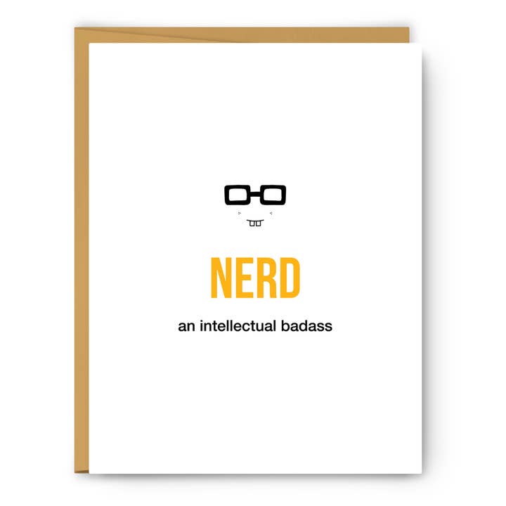 Nerd Definition Illustration - Friendship Card for wholesale by Footnotes