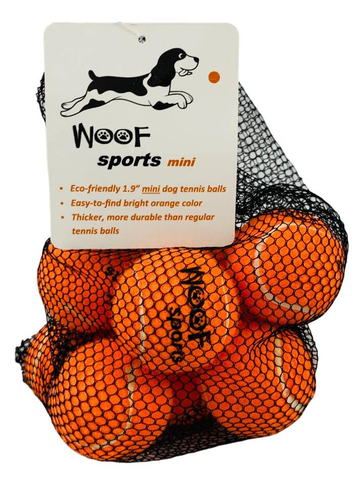 Kleine Hundetennisbälle (12 Bälle pro Beutel) für den Großhandel von Woof Sports