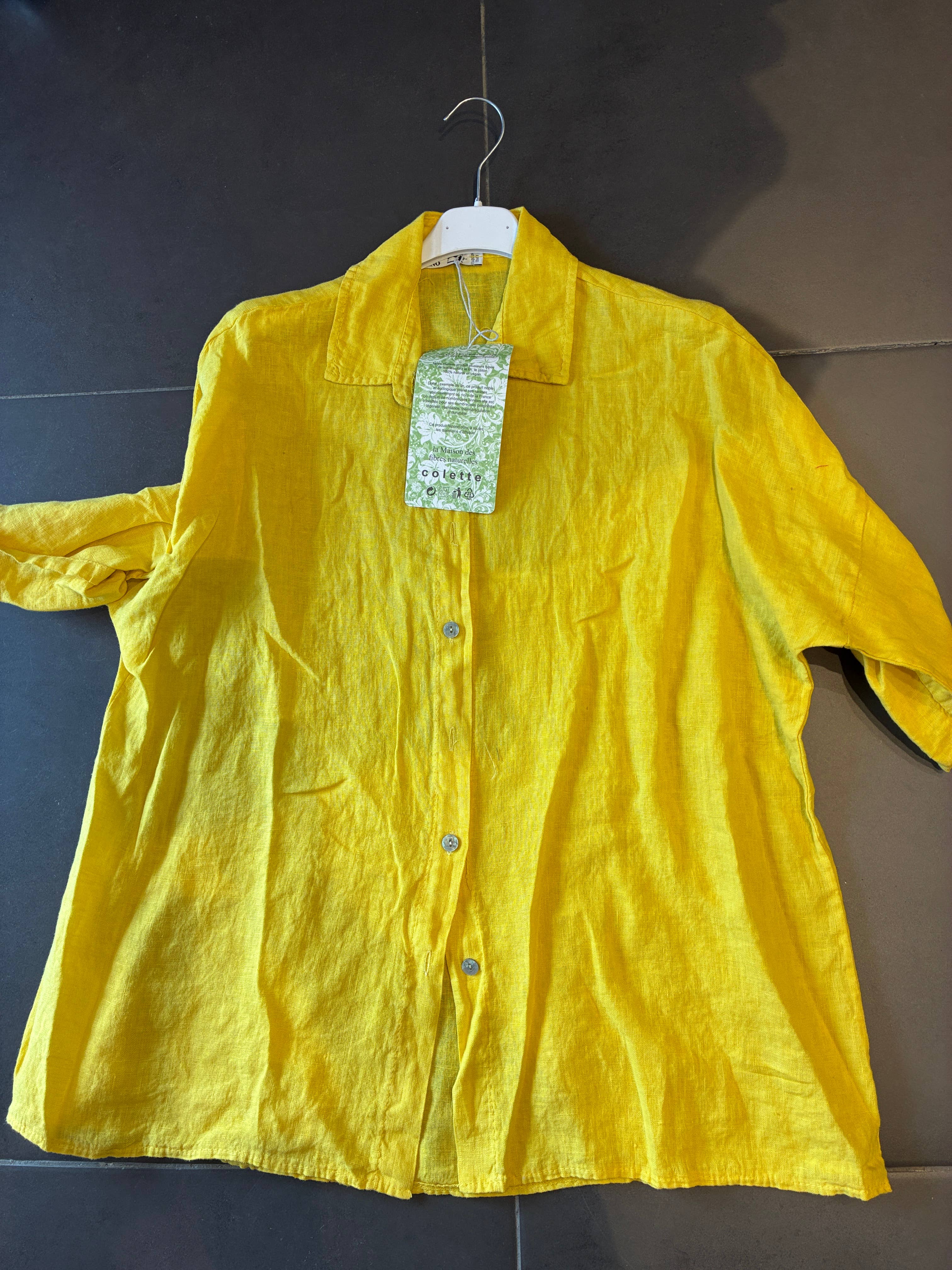 la maison des fibres naturelles - Wholesale Button Down Shirt - Women's - 620090u 100% linen shirt made in Italy25