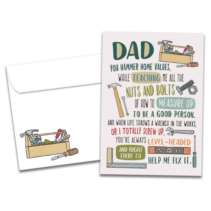 Tree-Free Greetings - Wholesale Birthday Card - Dad's Tools Birthday SKU 22182