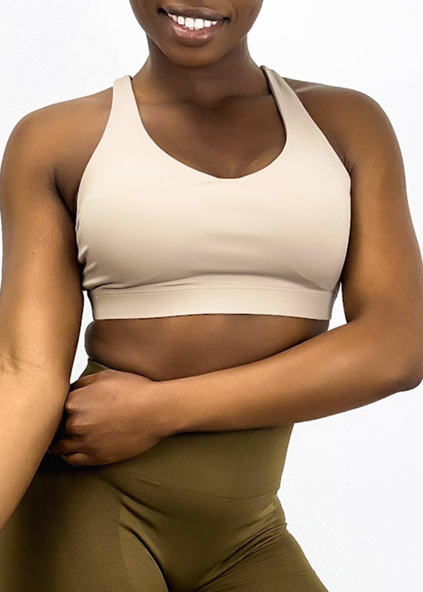 Active by Anna-Kaci - Wholesale Sports Bra - Women's - Soft Buttery V-Shape Back Straps Fitness Sports Bra5