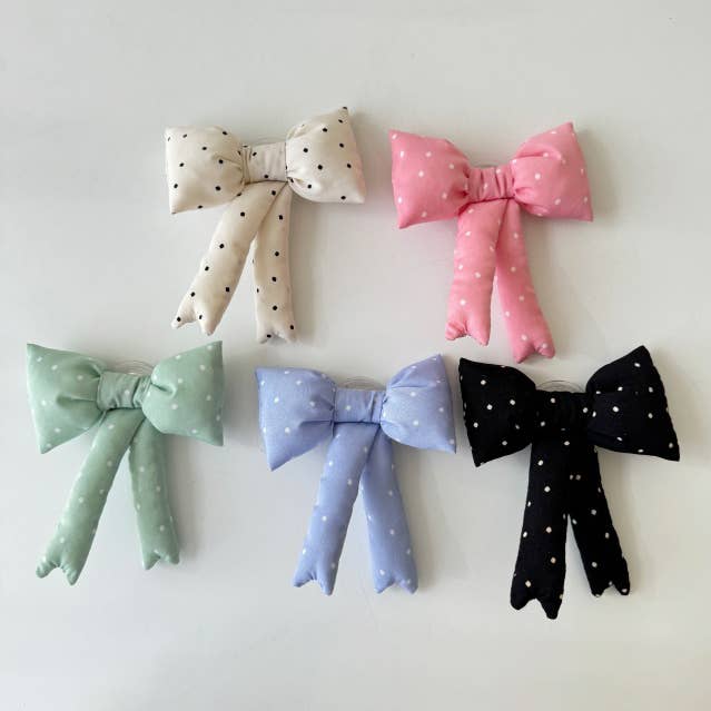 MOND HAUS - Wholesale Phone Grip - Myrtle Phone Grip | Polka Dot Fabric Padding Ribbon Charm