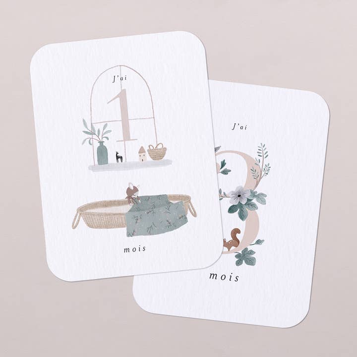 First year stage cards - Enchanted Forest for wholesale by Cotton Bird