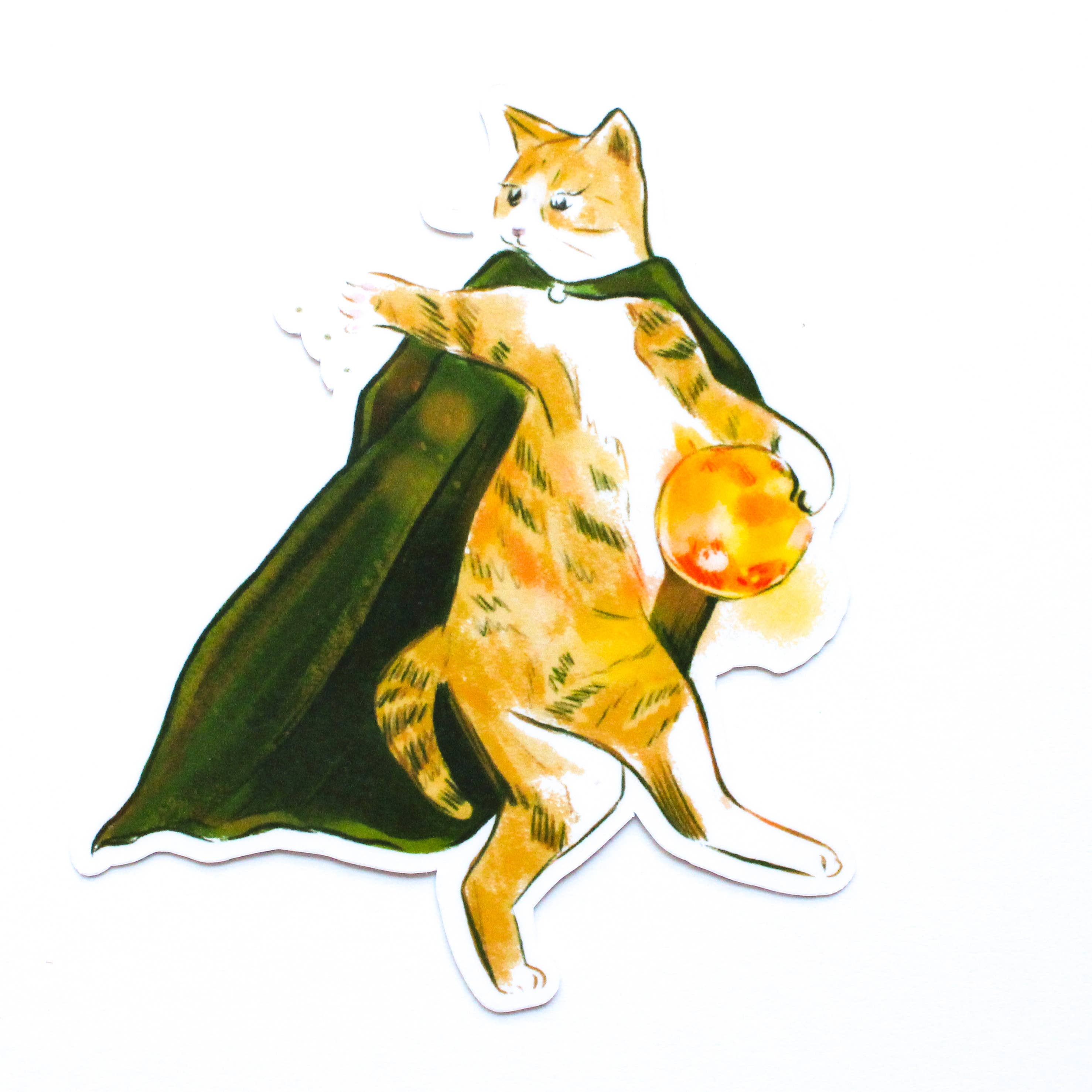 Amy Hartelust Art and Illustration - Wholesale Sticker - Willow Witch Cat Vinyl Sticker