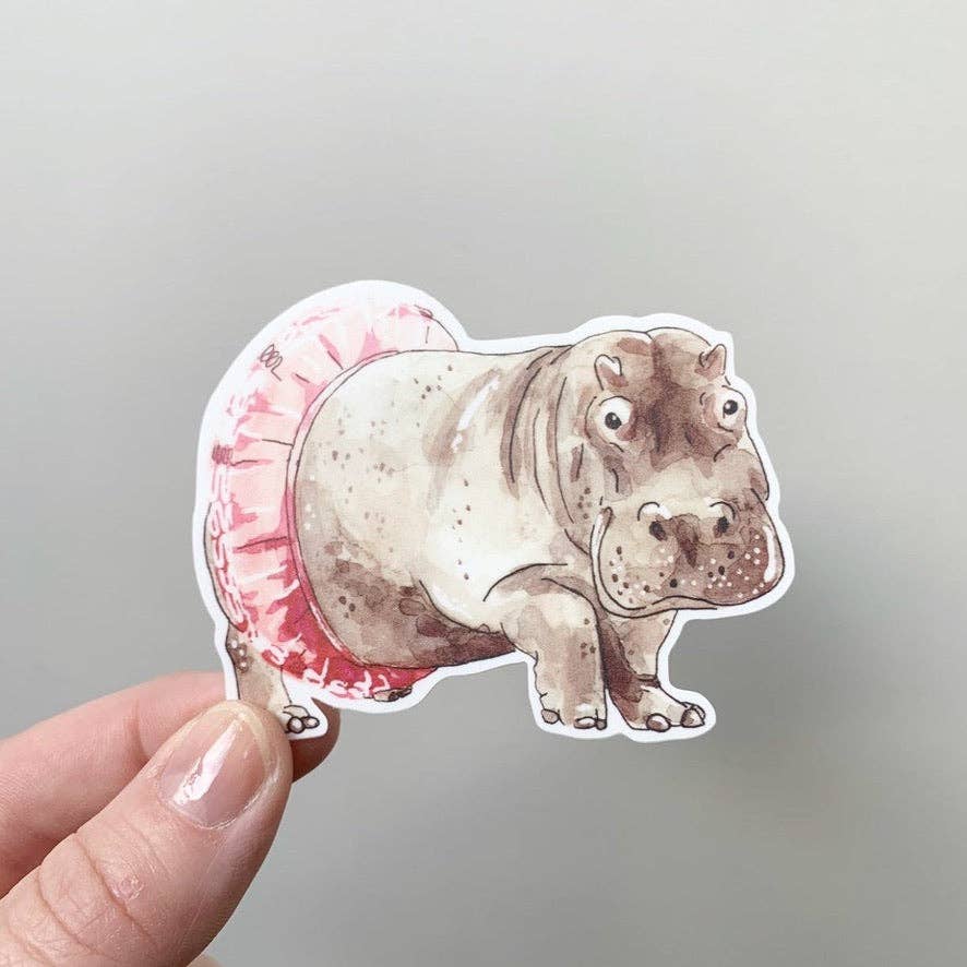 The Critter Co. - Wholesale Sticker - Dancing Hippopotamus Vinyl Sticker1