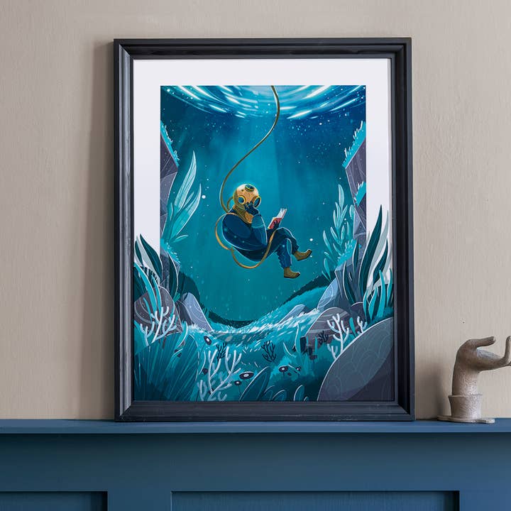 In mijn bubbel - Geïllustreerde poster formaat 30x40cm voor wholesale door EOR GLAS STUDIO