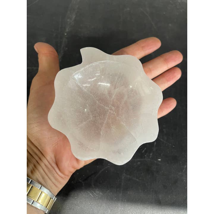 Casablanca Exports - Wholesale Decorative Plate/Dish/Bowl - 10cm Selenite Sun Bowl 1