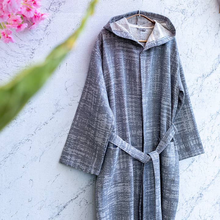 Kikoya - Wholesale Robe - Unisex - Terrybacked Bathrobe Turkish Cotton Light Weight Hood Quick21