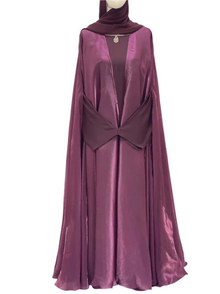 Moonlit Organza Abaya Perfect For Special Occasions for wholesale by Palestinian Elegance