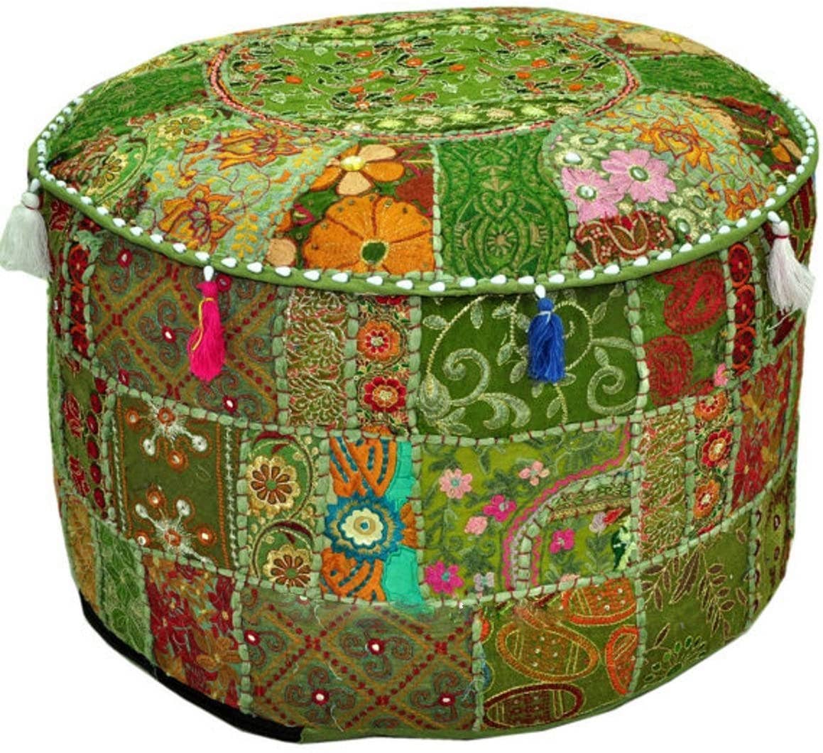 Aakriti Inc. - Wholesale Pouf - Aakriti Gallery Indian Pouf Footstool Ethnic Pouf Cover14