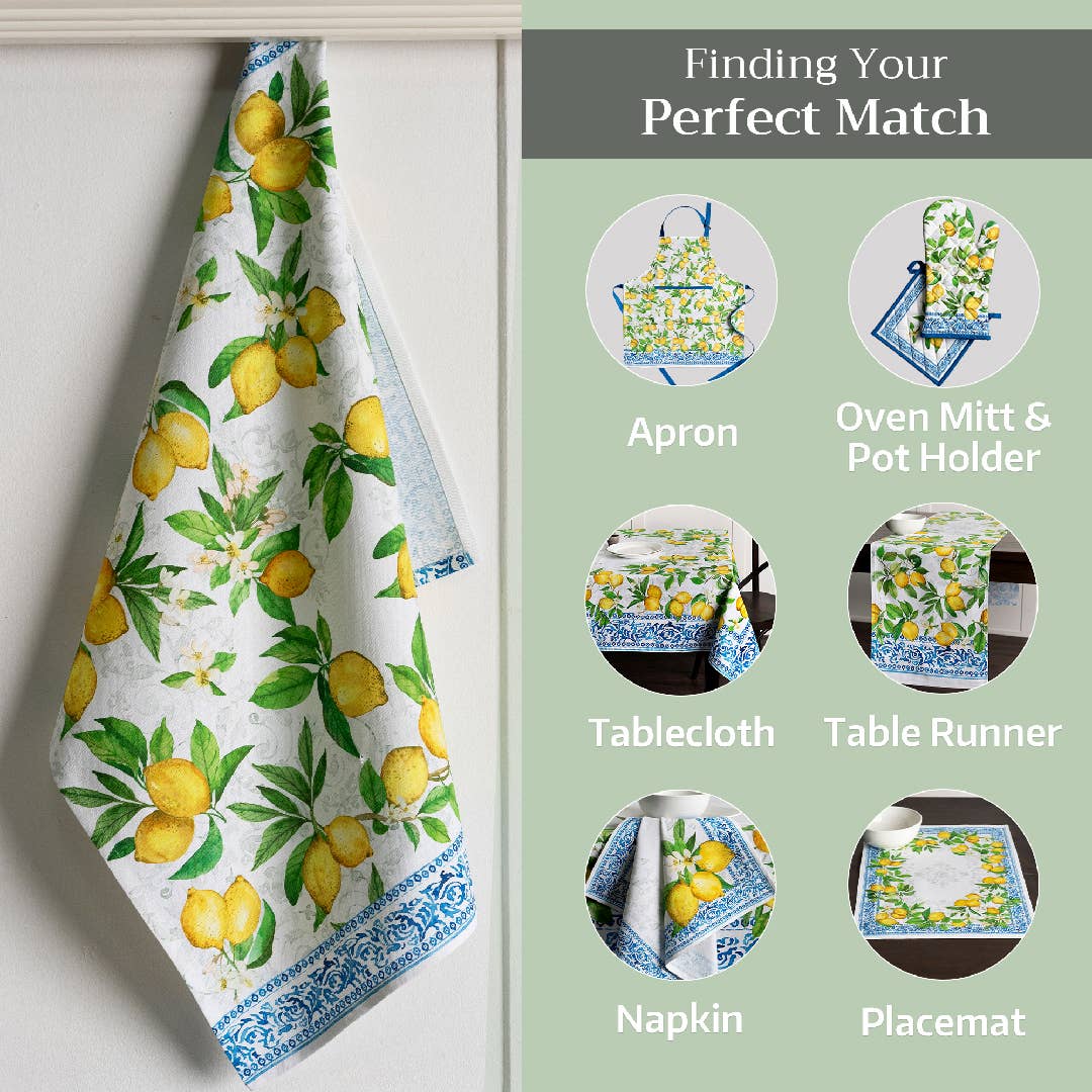 Maison d'Hermine - Design in Every Thread - Wholesale Tea Towel - Kitchen Towels 100% Cotton - Set of 3 - Cedrat5