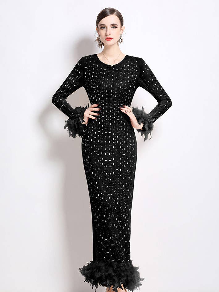 Black WOMEN FASHION MAXI PARTY DRESS for wholesale on Faire0